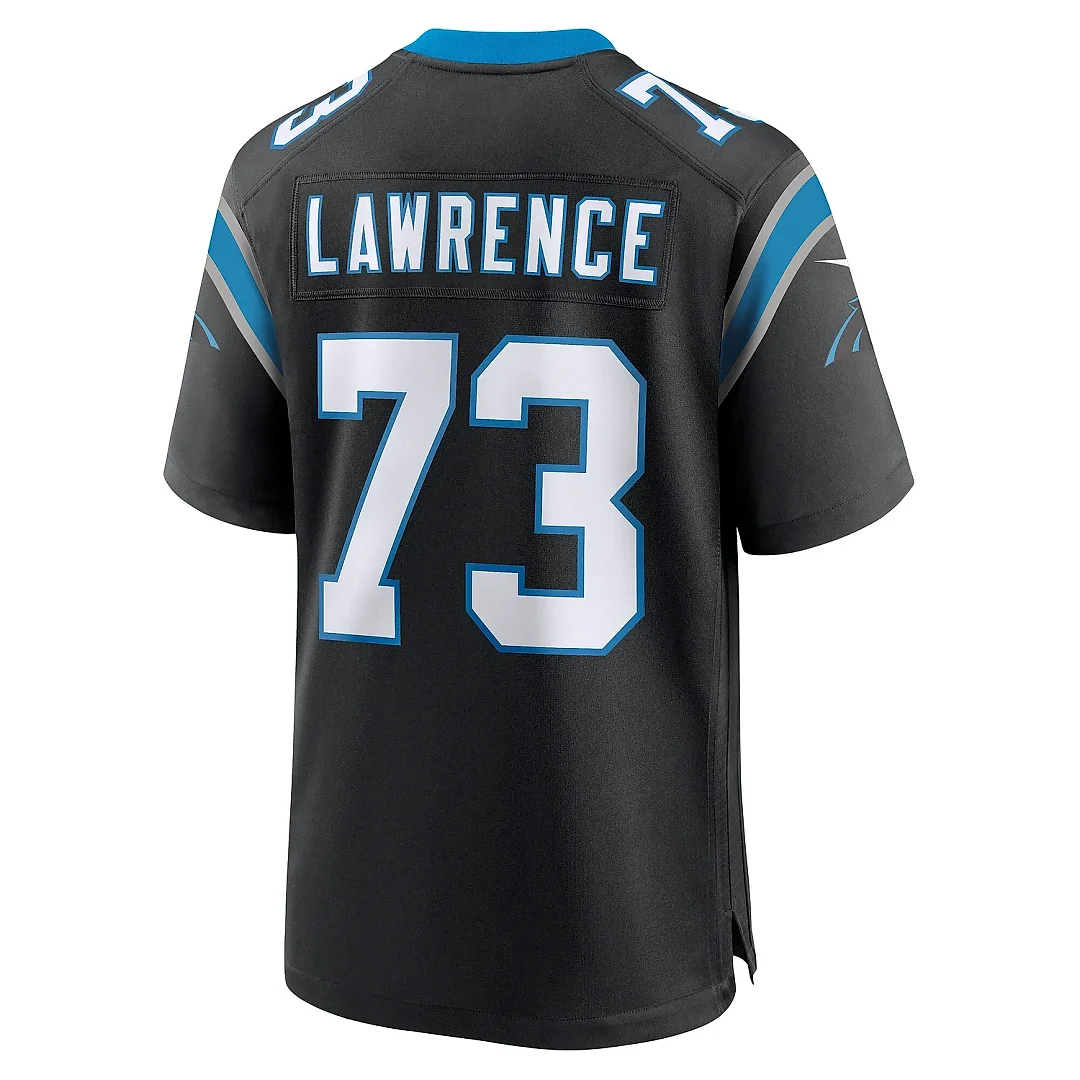 Zennovawear Men's Carolina Panthers Rashard Lawrence Black Game Jersey
