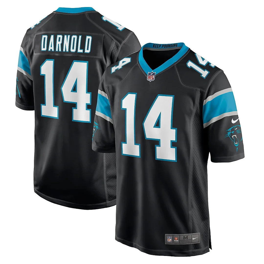 Zennovawear Men's Carolina Panthers Sam Darnold Black Game Player Jersey
