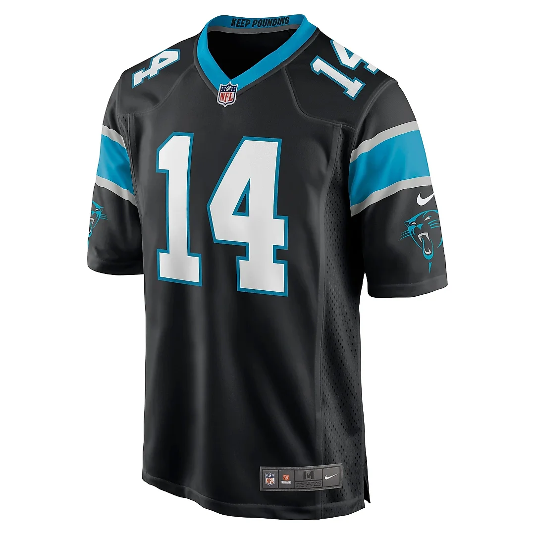 Zennovawear Men's Carolina Panthers Sam Darnold Black Game Player Jersey