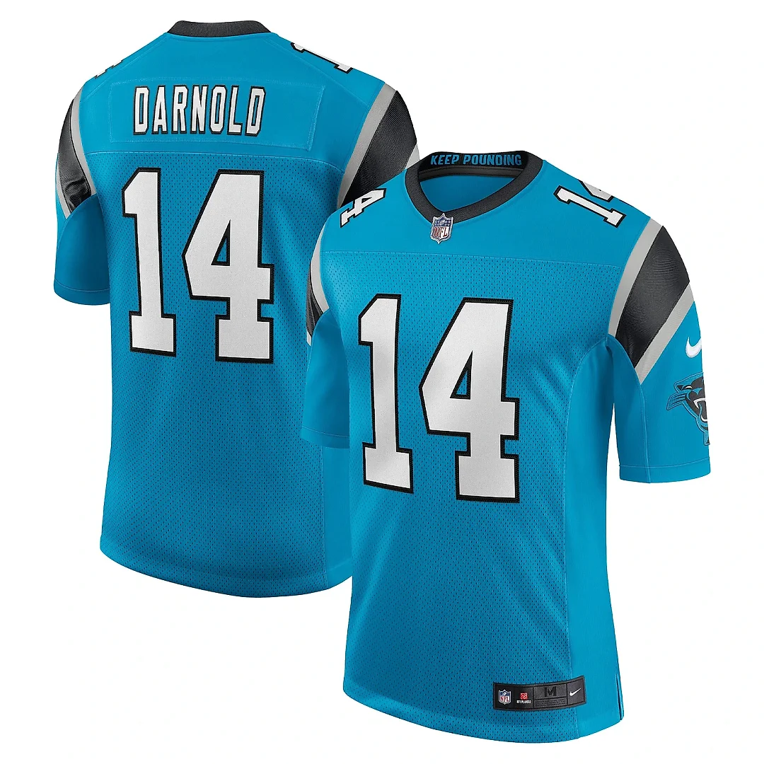 Zennovawear Men's Carolina Panthers Sam Darnold Blue Vapor Limited Jersey