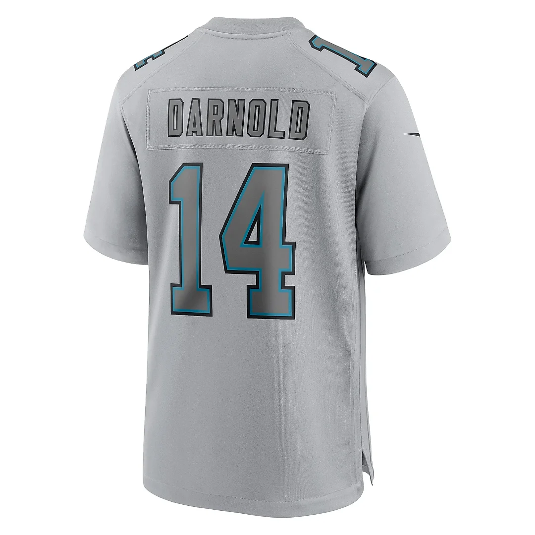 Zennovawear Men's Carolina Panthers Sam Darnold Gray Atmosphere Fashion Game Jersey