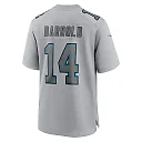 Zennovawear Men's Carolina Panthers Sam Darnold Gray Atmosphere Fashion Game Jersey