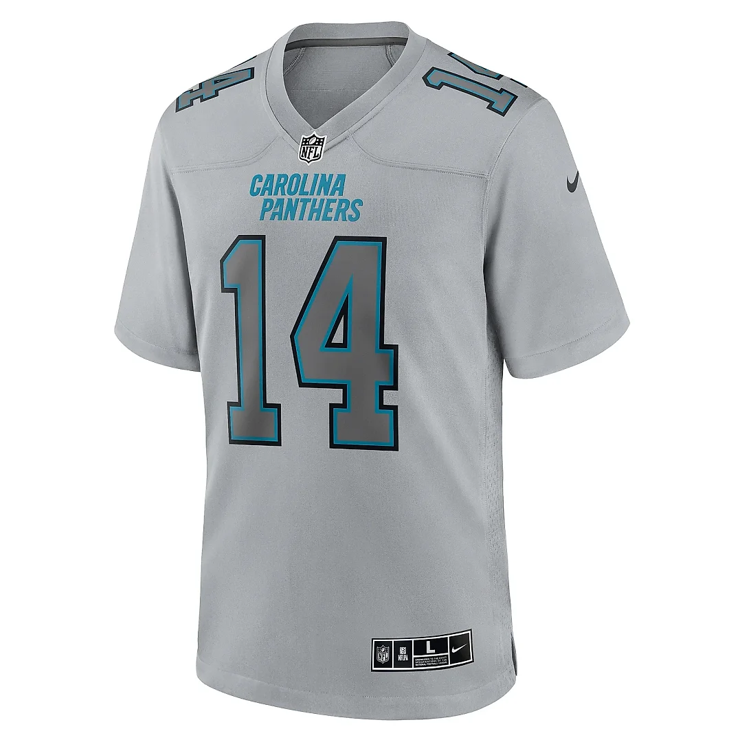 Zennovawear Men's Carolina Panthers Sam Darnold Gray Atmosphere Fashion Game Jersey