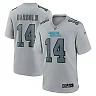Zennovawear Men's Carolina Panthers Sam Darnold Gray Atmosphere Fashion Game Jersey