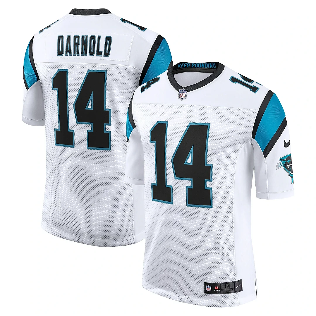 Zennovawear Men's Carolina Panthers Sam Darnold White Vapor Limited Jersey