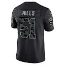 Zennovawear Men's Carolina Panthers Sam Mills Black Retired Player RFLCTV Limited Jersey