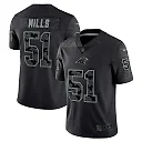 Zennovawear Men's Carolina Panthers Sam Mills Black Retired Player RFLCTV Limited Jersey