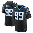 Zennovawear Men's Carolina Panthers Shy Tuttle Black Game Jersey