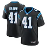 Zennovawear Men's Carolina Panthers Spencer Brown Black Team Game Jersey