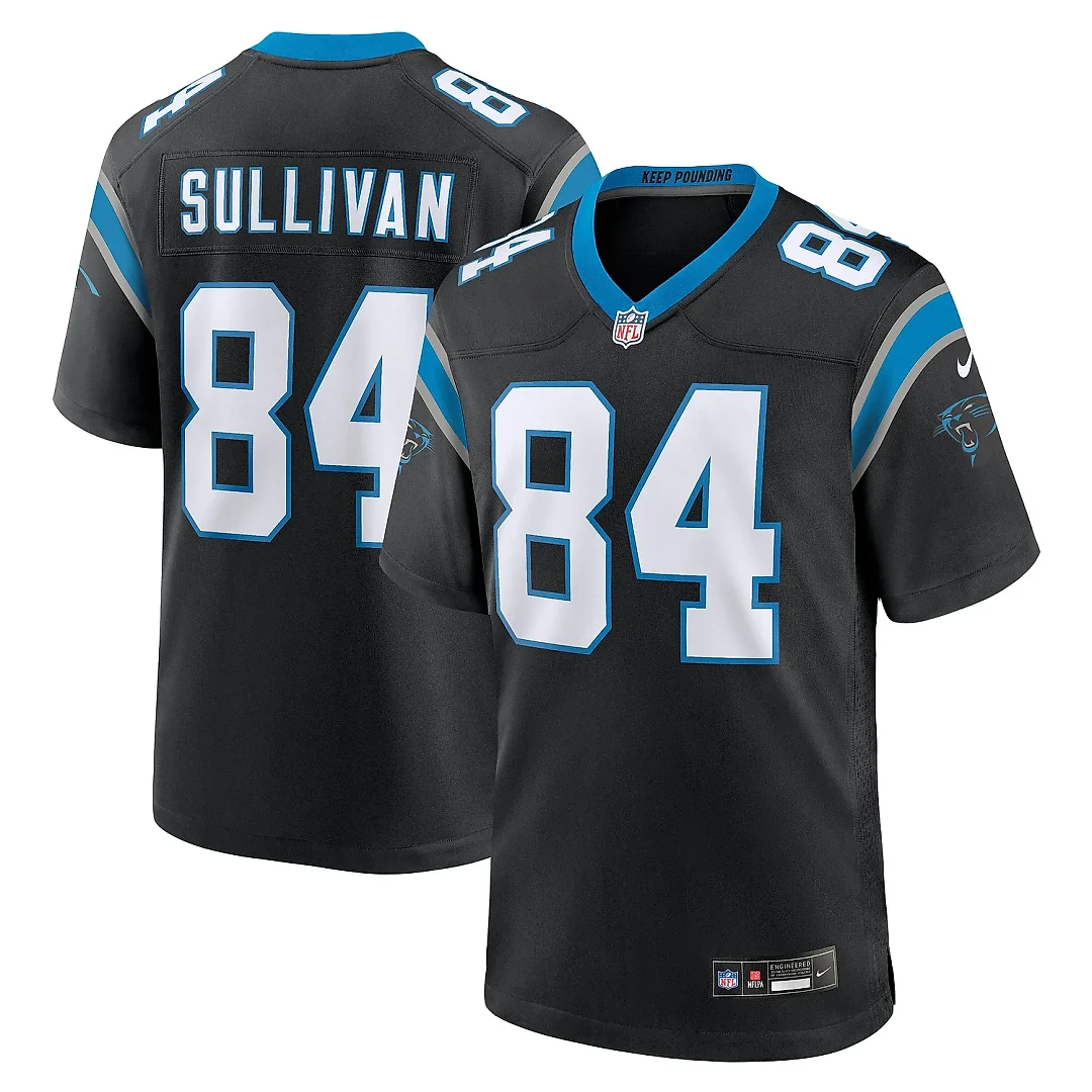 Zennovawear Men's Carolina Panthers Stephen Sullivan Black Team Game Jersey