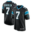 Zennovawear Men's Carolina Panthers Steve Beuerlein Black Retired Player Jersey