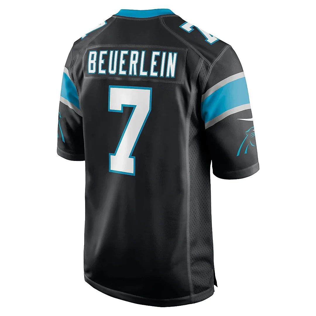 Zennovawear Men's Carolina Panthers Steve Beuerlein Black Retired Player Jersey