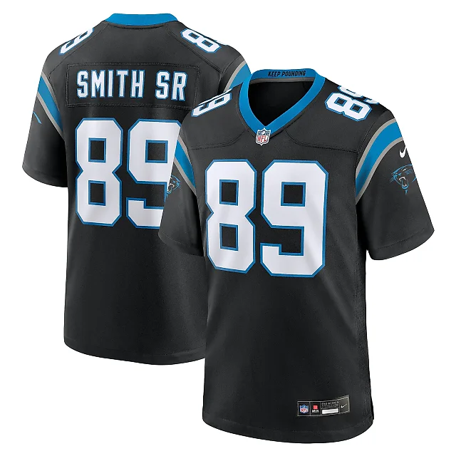 Zennovawear Men's Carolina Panthers Steve Smith Sr. Black Retired Player Game Jersey
