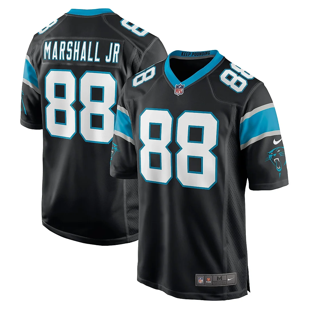 Zennovawear Men's Carolina Panthers Terrace Marshall Jr. Black Player Game Jersey