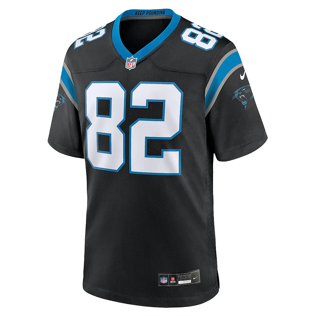 Zennovawear Men's Carolina Panthers Tommy Tremble Black Team Game Jersey