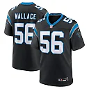 Zennovawear Men's Carolina Panthers Trevin Wallace Black Game Jersey