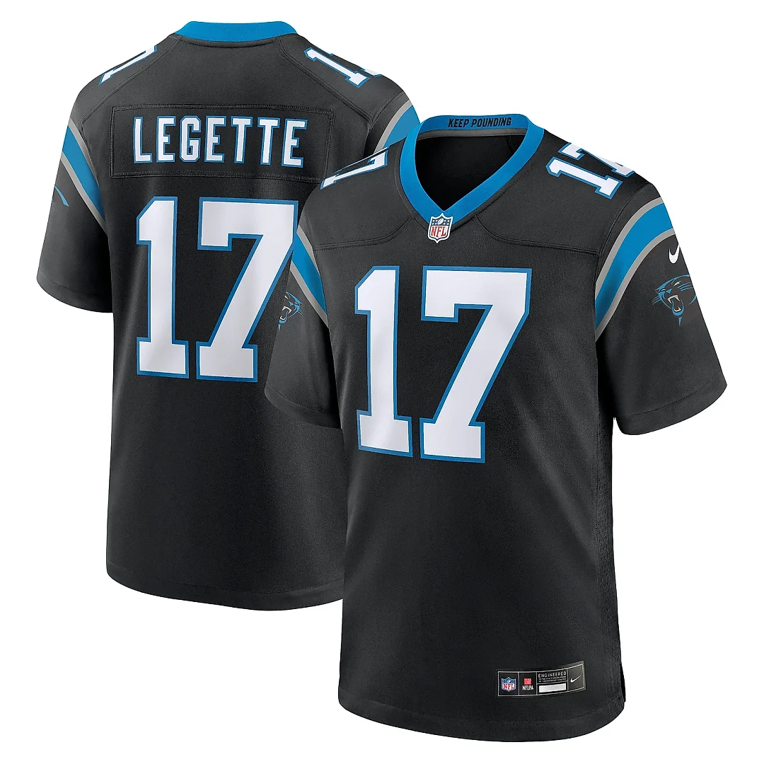 Zennovawear Men's Carolina Panthers Xavier Legette Black 2024 NFL First Round Pick Game Player Jersey