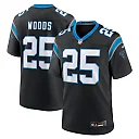 Zennovawear Men's Carolina Panthers Xavier Woods Black Team Game Jersey