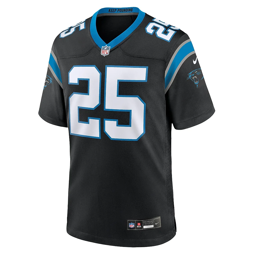 Zennovawear Men's Carolina Panthers Xavier Woods Black Team Game Jersey