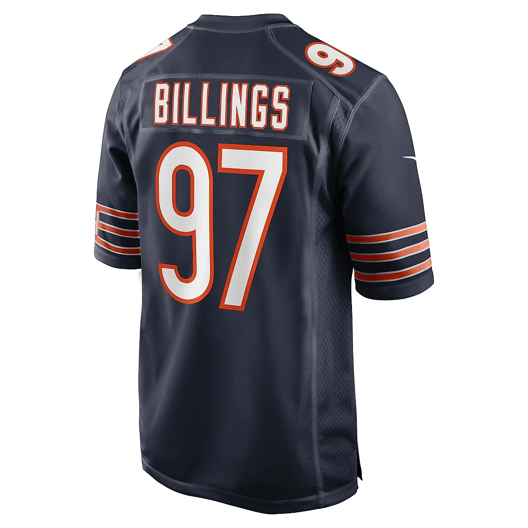 Zennovawear Men's Chicago Bears Andrew Billings Navy Game Jersey