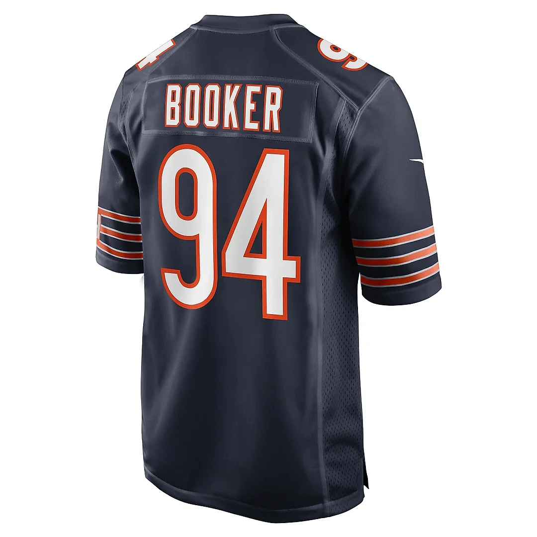 Zennovawear Men's Chicago Bears Austin Booker Navy Game Jersey