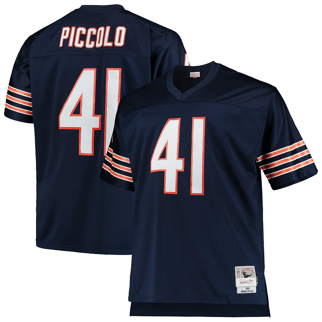 Zennovawear Men's Chicago Bears Brian Piccolo Mitchell & Ness Navy Big & Tall 1969 Retired Player Jersey