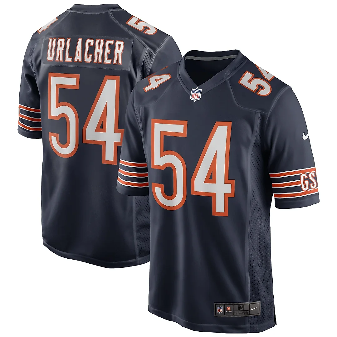 Zennovawear Men's Chicago Bears Brian Urlacher Navy Game Retired Player Jersey
