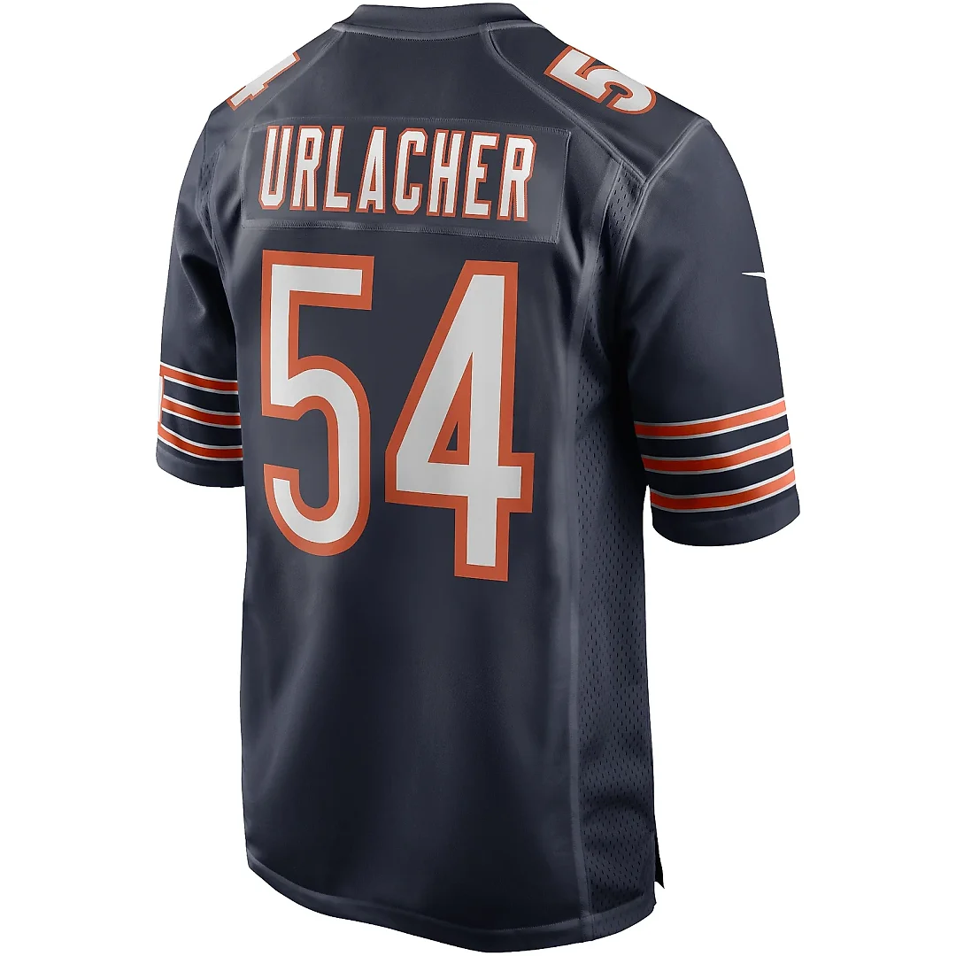 Zennovawear Men's Chicago Bears Brian Urlacher Navy Game Retired Player Jersey