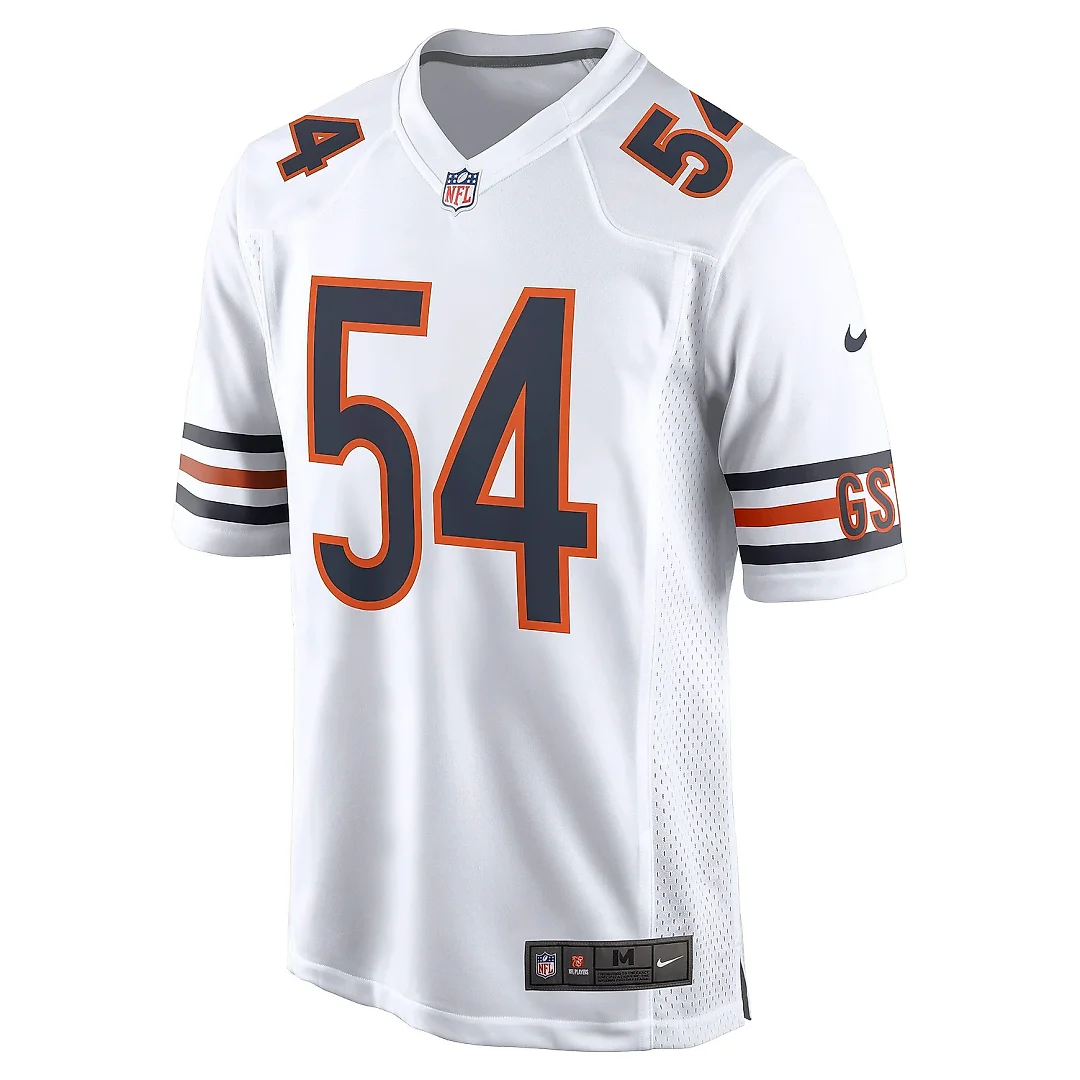 Zennovawear Men's Chicago Bears Brian Urlacher White Retired Player Game Jersey