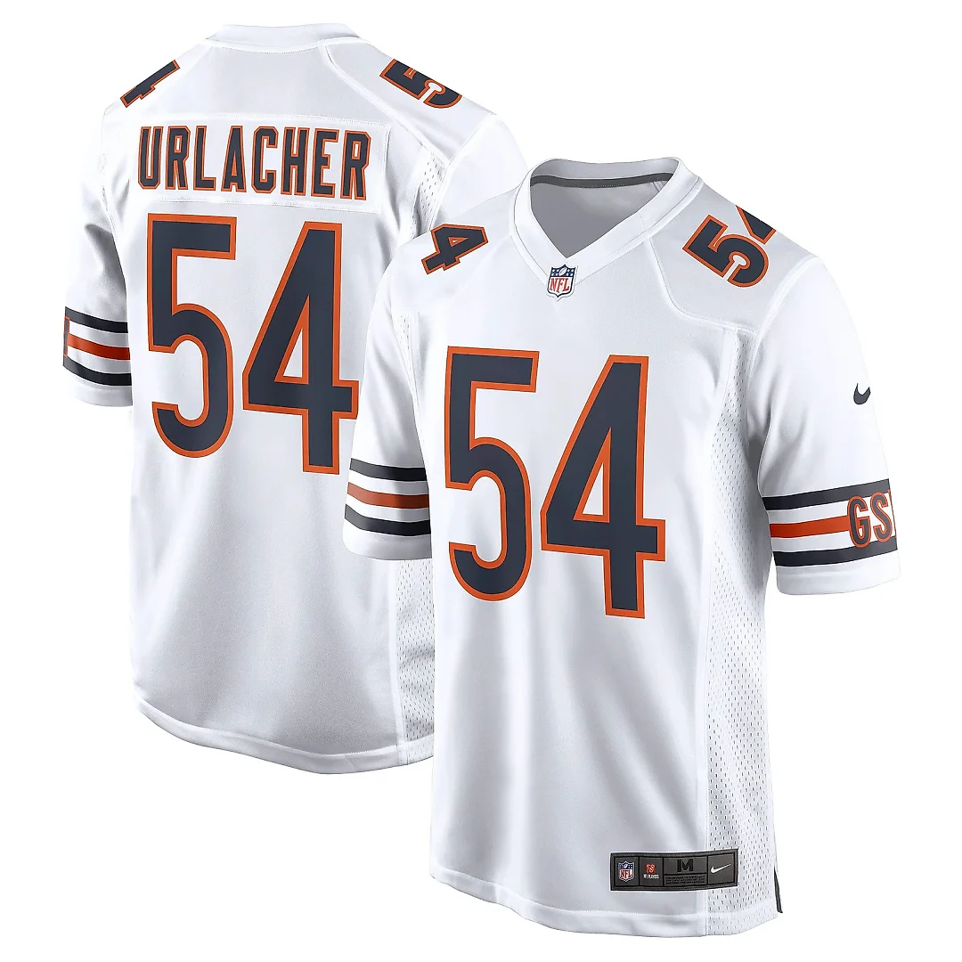 Zennovawear Men's Chicago Bears Brian Urlacher White Retired Player Game Jersey