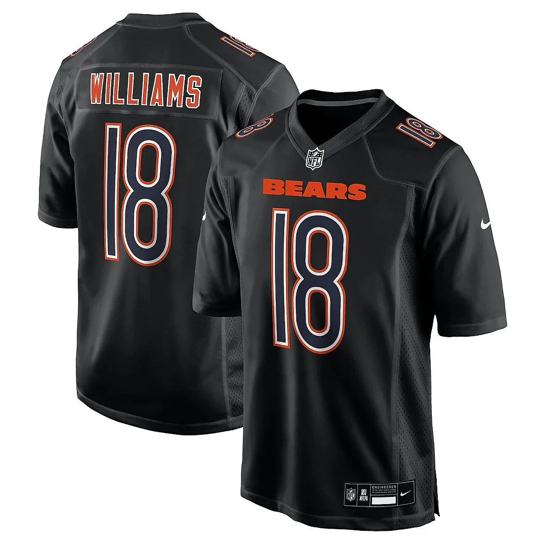 Zennovawear Men's Chicago Bears Caleb Williams Carbon Black Fashion Jersey