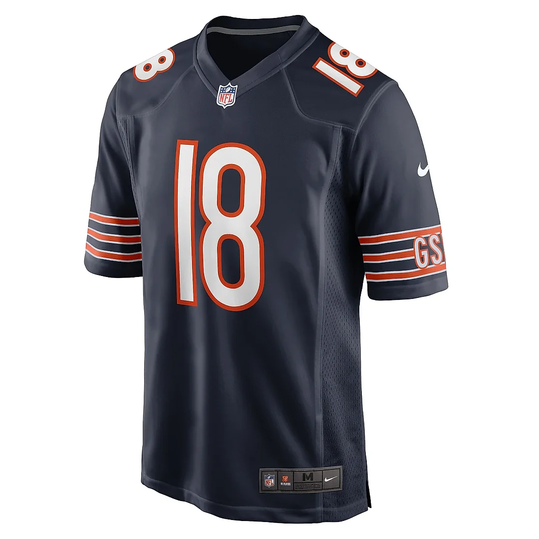 Zennovawear Men's Chicago Bears Caleb Williams Navy Player Game Jersey