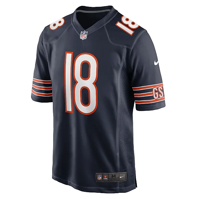 Zennovawear Men's Chicago Bears Caleb Williams Navy Player Game Jersey