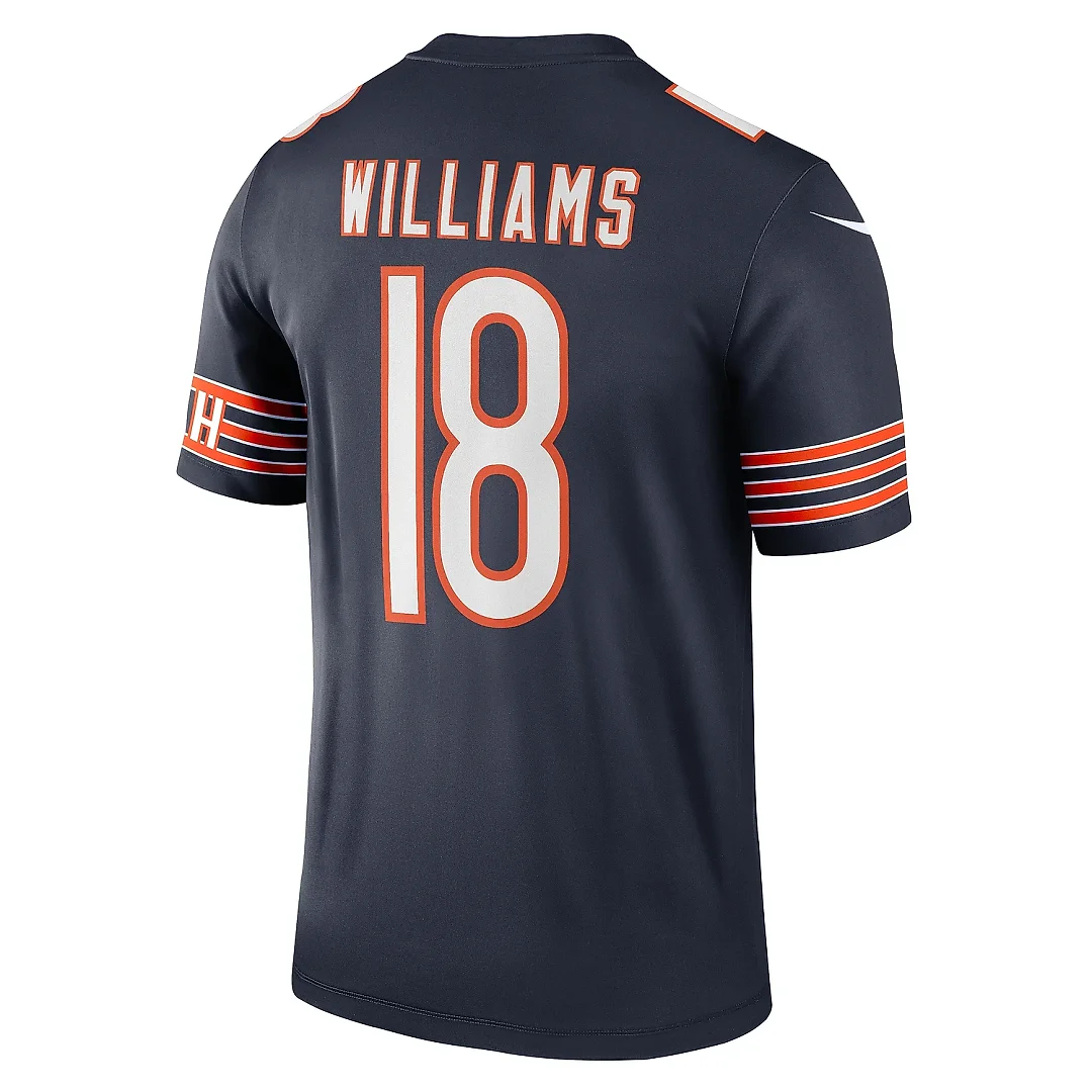 Zennovawear Men's Chicago Bears Caleb Williams Navy Team Legend Player Performance Top