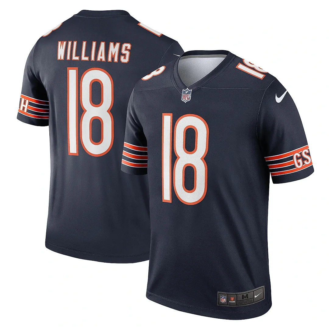 Zennovawear Men's Chicago Bears Caleb Williams Navy Team Legend Player Performance Top