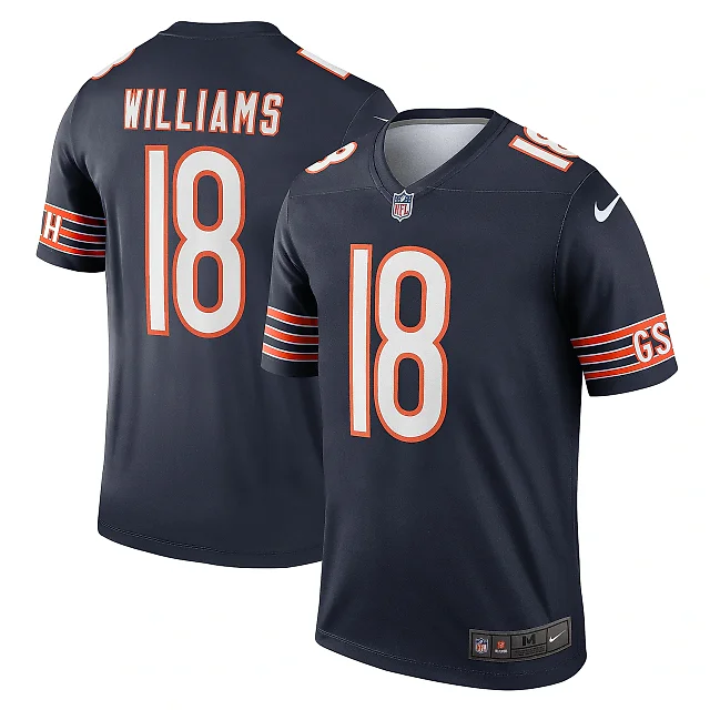 Zennovawear Men's Chicago Bears Caleb Williams Navy Team Legend Player Performance Top