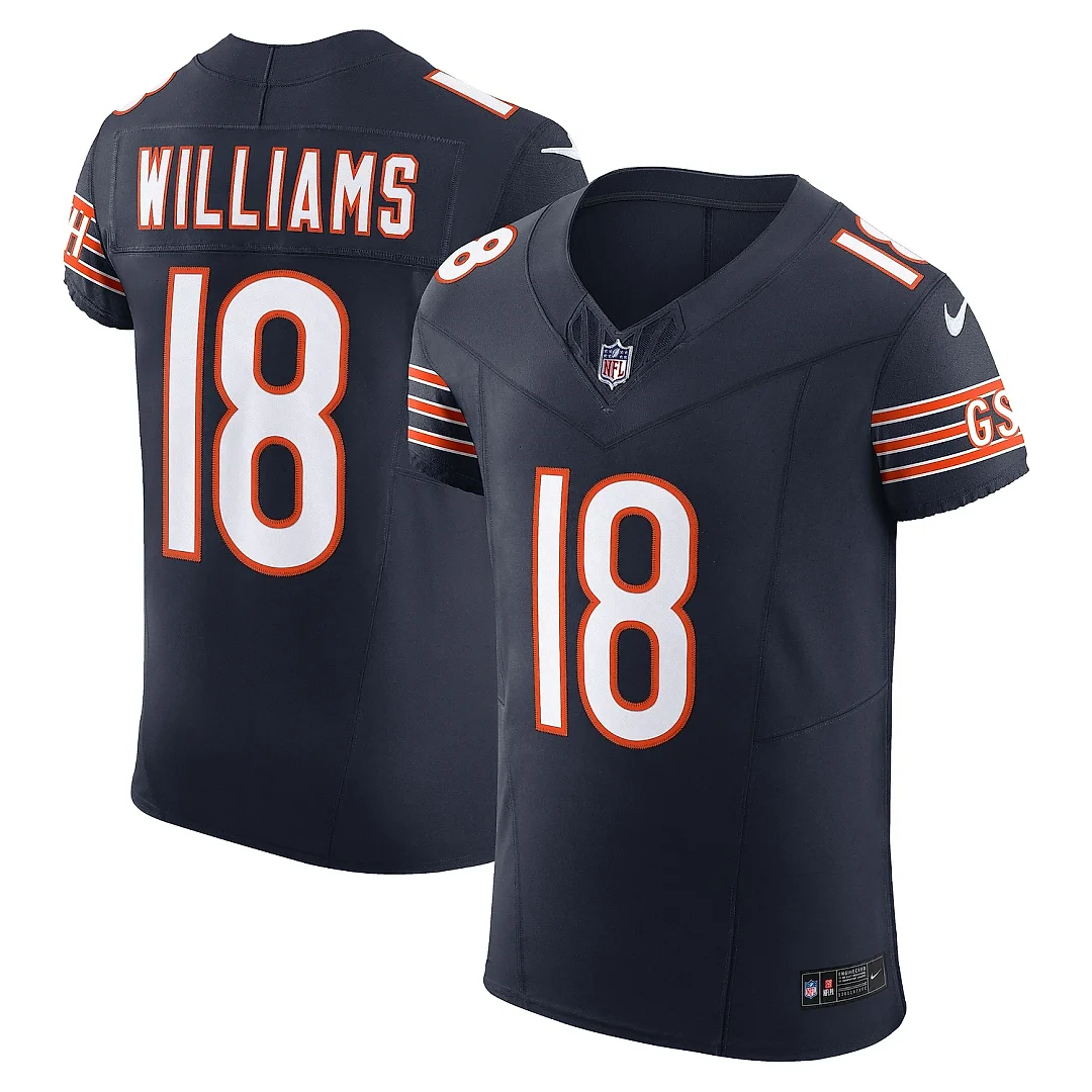 Zennovawear Men's Chicago Bears Caleb Williams Navy Team Vapor F.U.S.E. Elite Jersey
