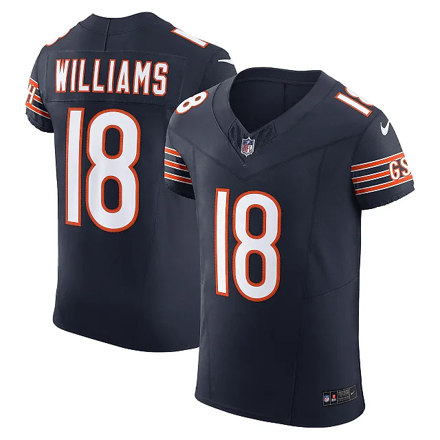 Zennovawear Men's Chicago Bears Caleb Williams Navy Team Vapor F.U.S.E. Elite Jersey