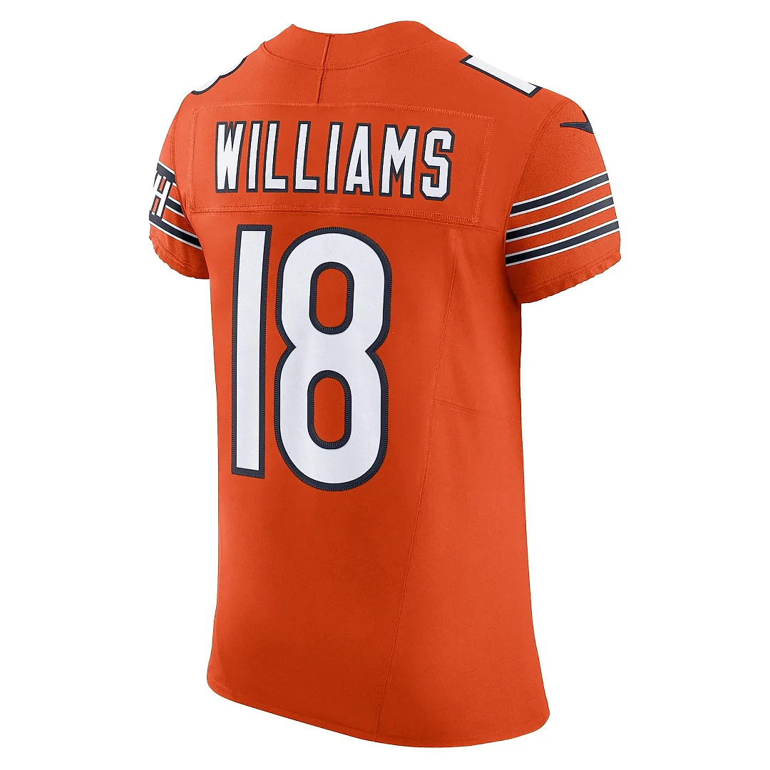 Zennovawear Men's Chicago Bears Caleb Williams Orange Alternate Vapor F.U.S.E. Elite Jersey