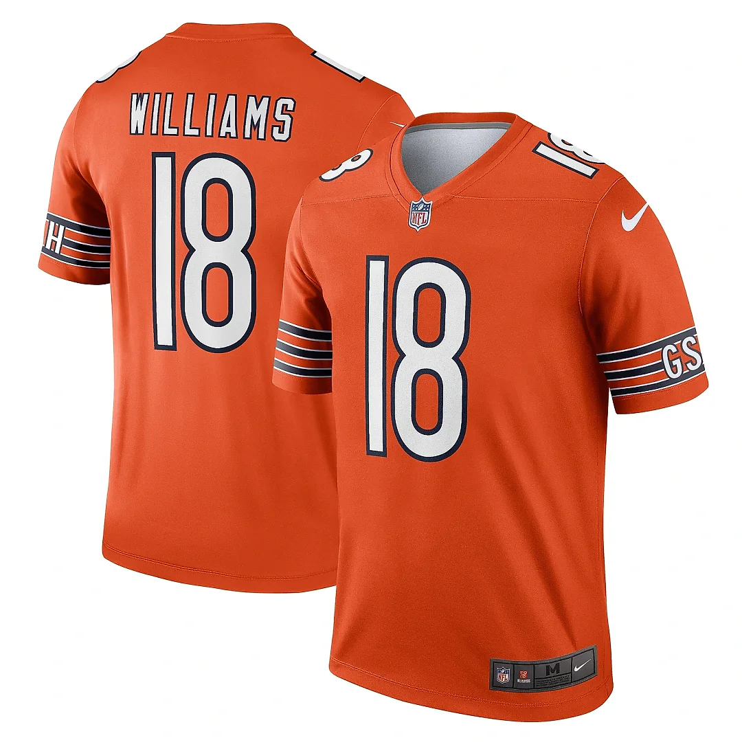 Zennovawear Men's Chicago Bears Caleb Williams Orange Alternate Legend Player Performance Top