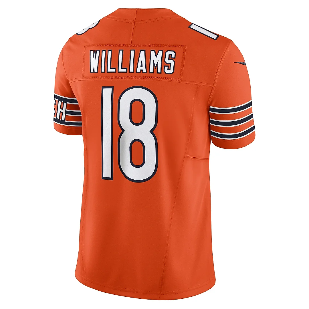 Zennovawear Men's Chicago Bears Caleb Williams Orange Vapor F.U.S.E. Limited Jersey