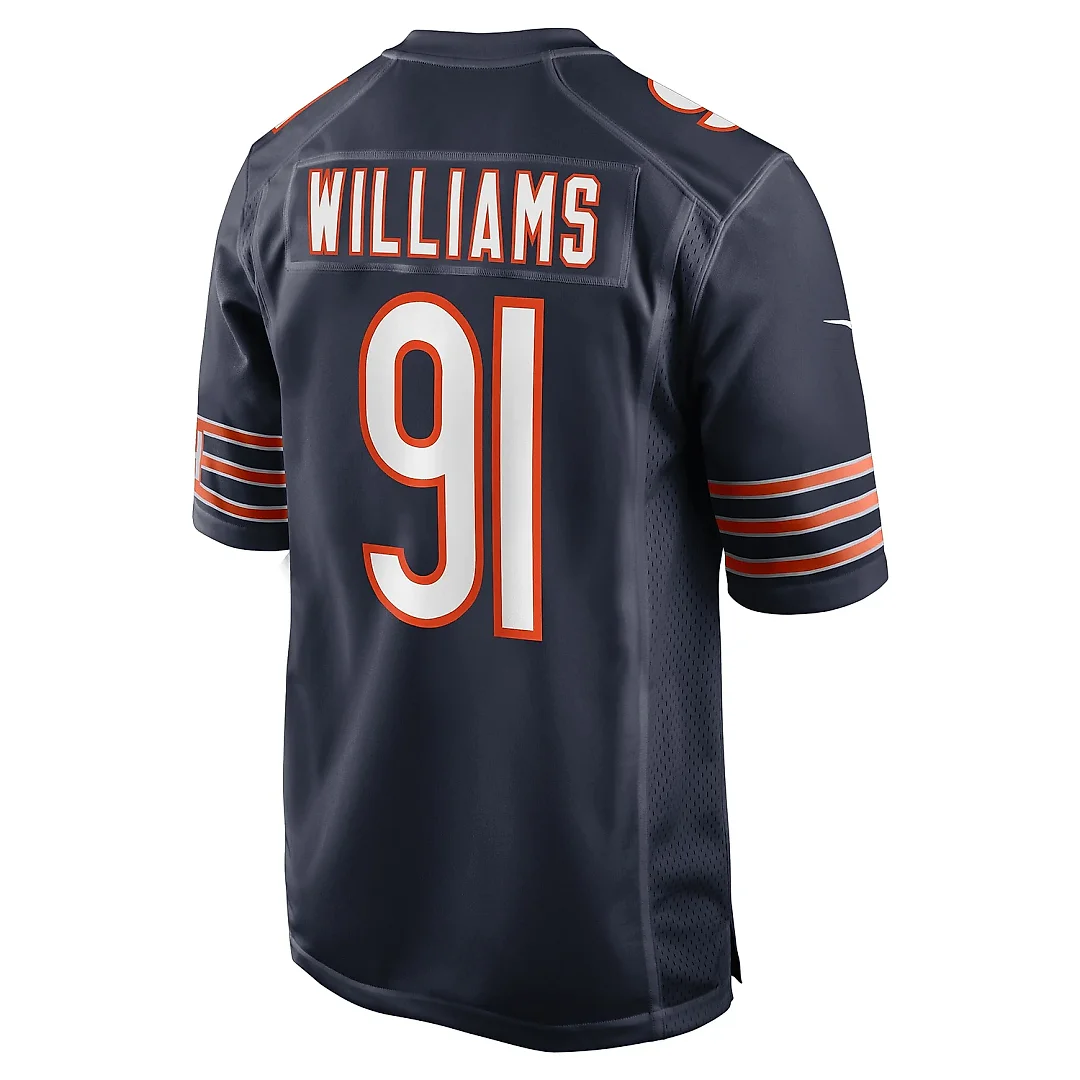 Zennovawear Men's Chicago Bears Chris Williams Navy Game Jersey