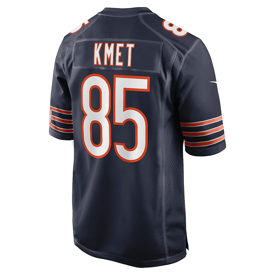 Zennovawear Men's Chicago Bears Cole Kmet Navy Player Game Jersey