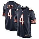 Zennovawear Men's Chicago Bears D'Andre Swift Navy Game Jersey
