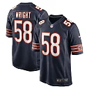 Zennovawear Men's Chicago Bears Darnell Wright Navy Game Jersey