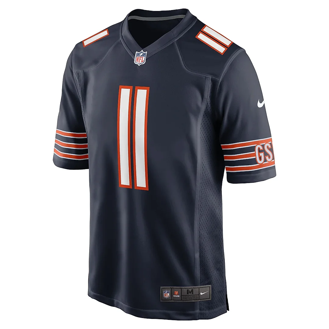 Zennovawear Men's Chicago Bears DeAndre Carter Navy Game Jersey