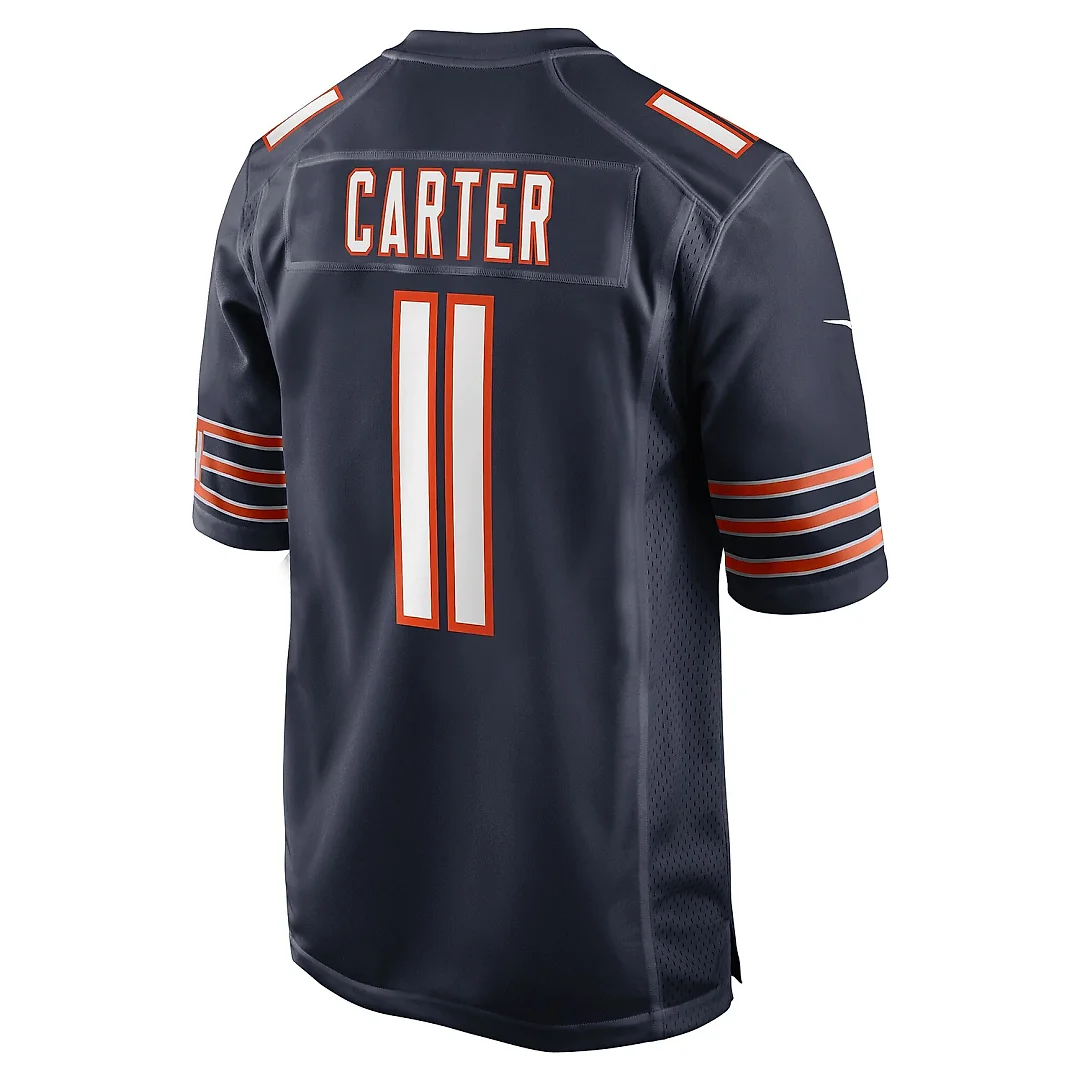 Zennovawear Men's Chicago Bears DeAndre Carter Navy Game Jersey