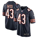 Zennovawear Men's Chicago Bears DeMarquis Gates Navy Game Player Jersey