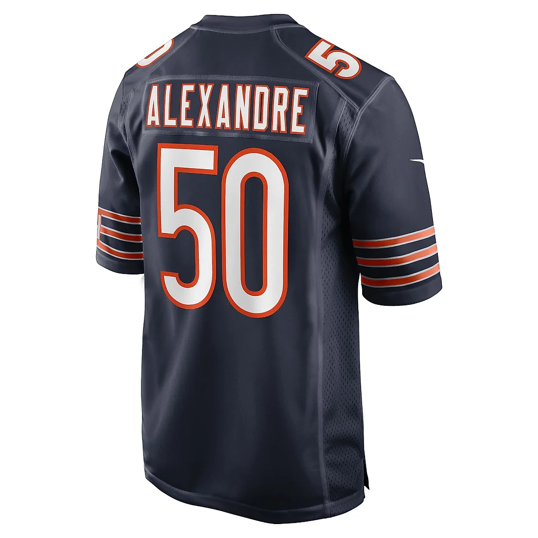 Zennovawear Men's Chicago Bears Deslin Alexandre Navy Team Game Jersey