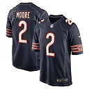 Zennovawear Men's Chicago Bears D.J. Moore Navy Team Color Game Jersey